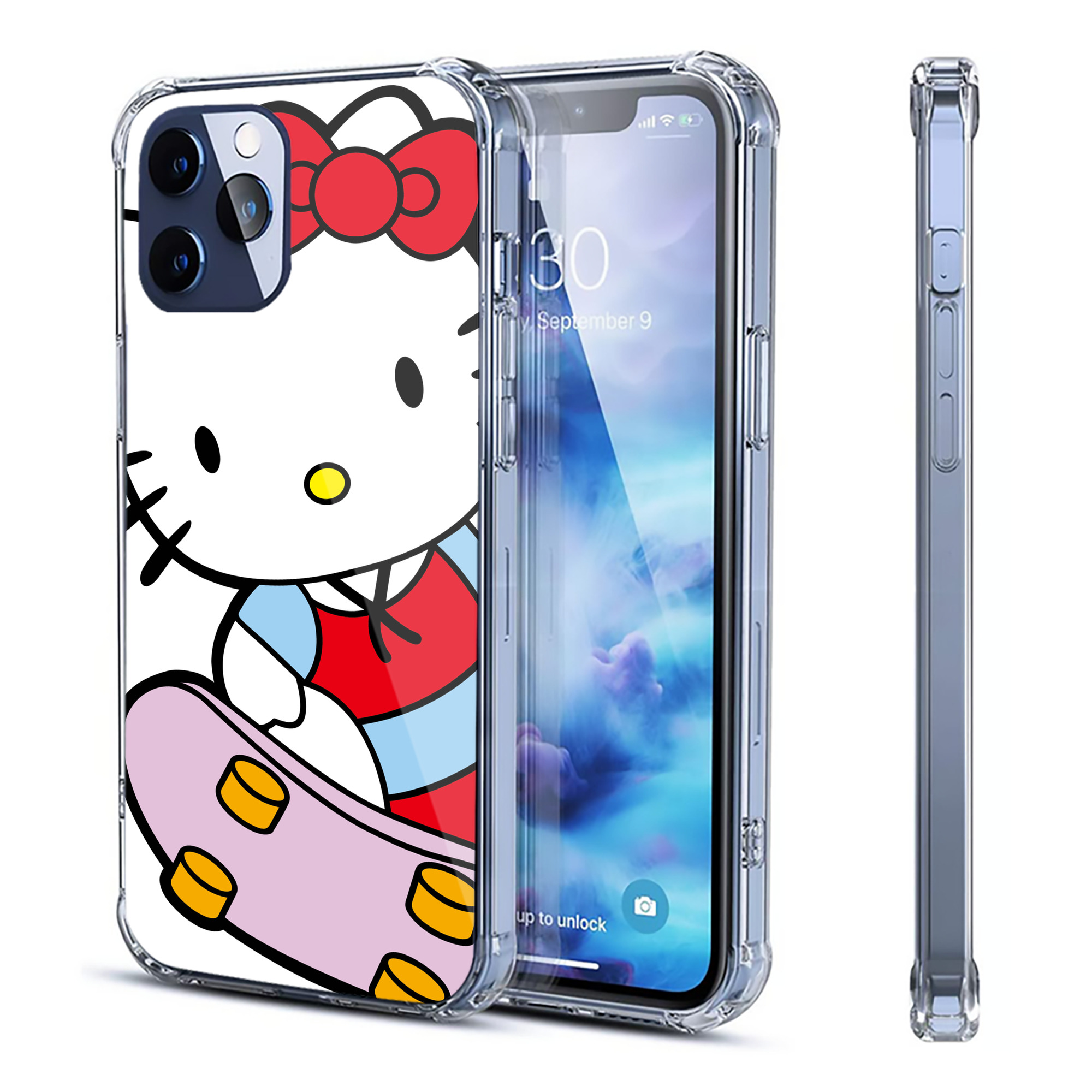 （画像用） Hello Kitty ハローキティ 【iPhone 12シリーズ対応】透明スマホケース（クリアソフトケース）